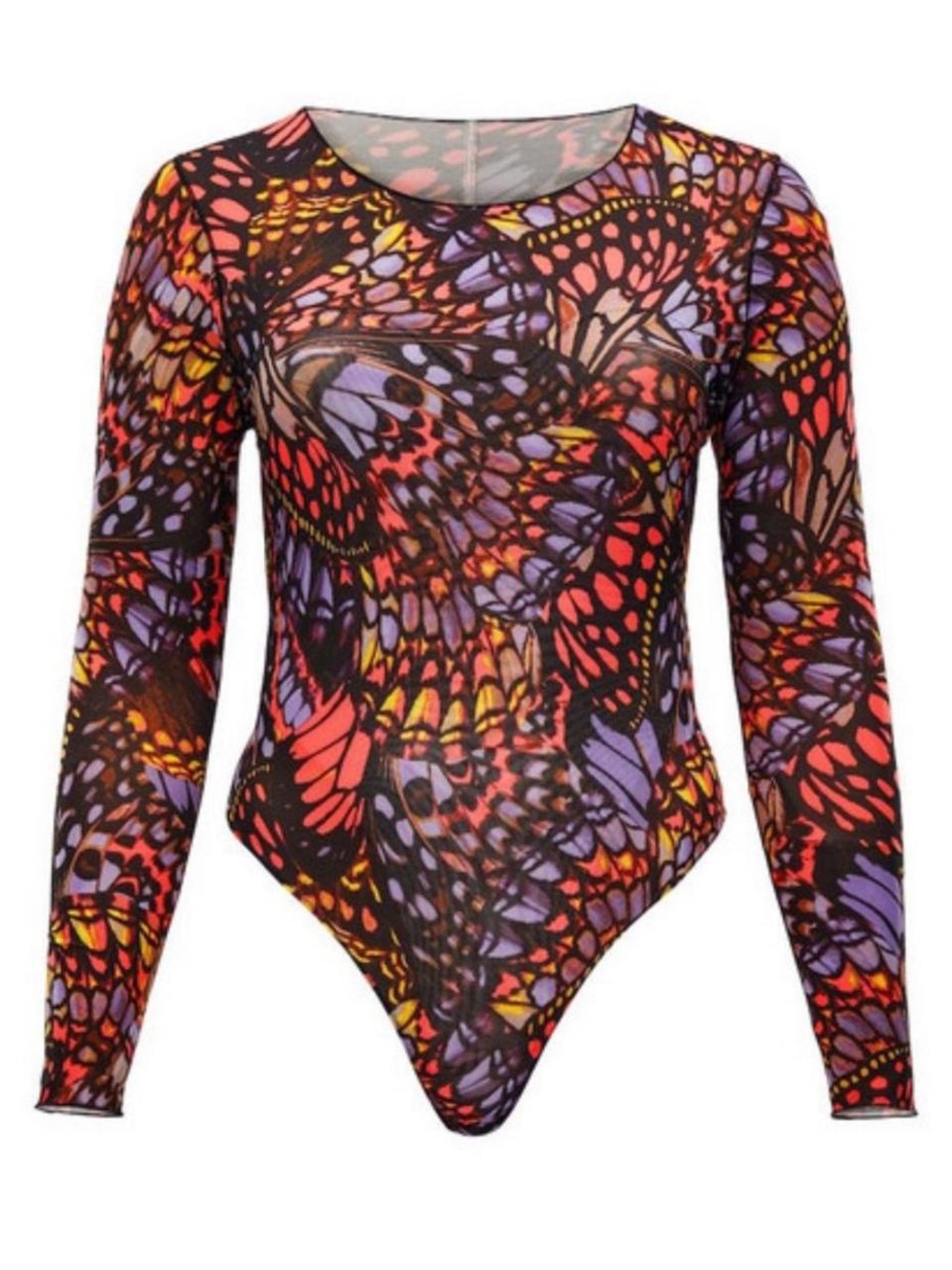 YITTY Multicolor Butterfly Mesh Bodysuit
